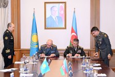 Azerbaijan, Kazakhstan sign document on cooperation in military field (PHOTO)