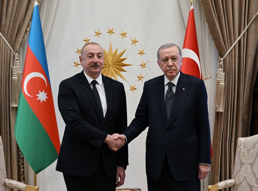President Ilham Aliyev, President Recep Tayyip Erdogan hold one-on-one meeting (PHOTO/VIDEO)