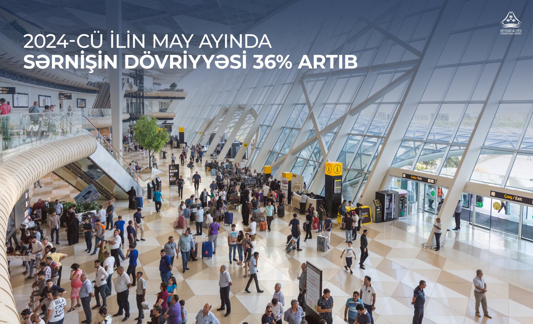 Пассажирооборот Бакинского аэропорта в мае 2024 года увеличился на 36%