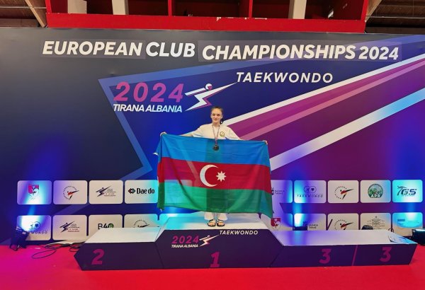 Azerbaijani taekwondo player wins silver medal at European interclub championship (PHOTO)