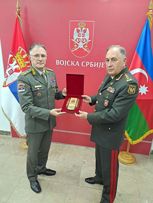 Начался визит начальника Генштаба азербайджанской армии в Сербию (ФОТО)