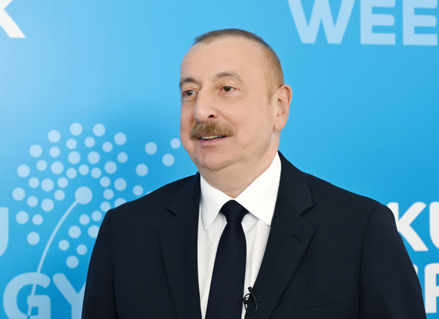 На телеканале Евроньюс показано интервью Президента Азербайджана Ильхама Алиева (ВИДЕО/ФОТО)