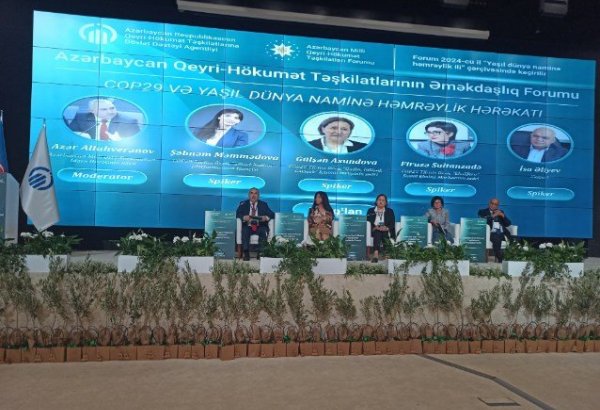 Participants of Azerbaijan's NGO cooperation forum address President Ilham Aliyev (PHOTO)