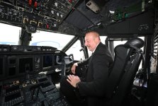President Ilham Aliyev presented with military transport aircraft produced by Italian Leonardo (PHOTO/VIDEO)
