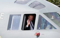 President Ilham Aliyev presented with military transport aircraft produced by Italian Leonardo (PHOTO/VIDEO)
