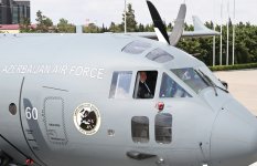 President Ilham Aliyev presented with military transport aircraft produced by Italian Leonardo (PHOTO/VIDEO)