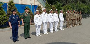 Warships of Russian Caspian Flotilla sail out of Baku port (PHOTO)