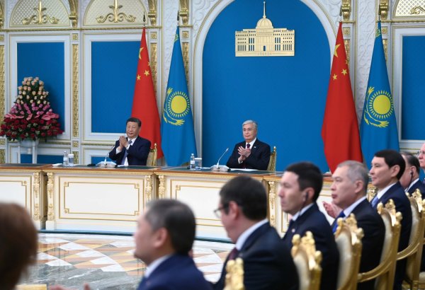 Kazakh and Chinese leaders attend TITR truck and rail container transport event