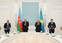 Состоялась церемония обмена Договором акционеров между Азербайджаном и Казахстаном с участием Президента Ильхама Алиева и Президента Касым-Жомарта Токаева (ФОТО/ВИДЕО)