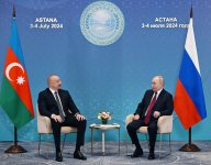 President Ilham Aliyev, President Vladimir Putin hold meeting in Astana (PHOTO/VIDEO)