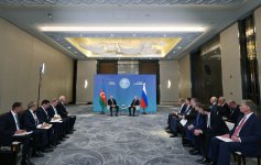 President Ilham Aliyev, President Vladimir Putin hold meeting in Astana (PHOTO/VIDEO)
