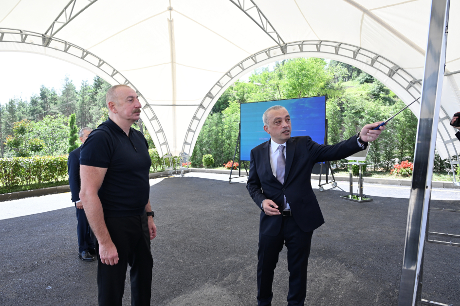 President Ilham Aliyev attends inauguration of Shusha water treatment plant complex (PHOTO/VİDEO)
