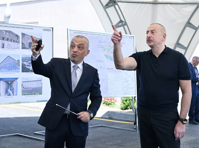 President Ilham Aliyev attends inauguration of Shusha water treatment plant complex (PHOTO/VİDEO)