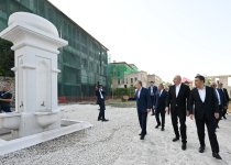 Presidents of Azerbaijan, Uzbekistan, Kyrgyzstan visit first residential complex, Ashaghi Govhar Agha Mosque in Shusha, and tour city (PHOTO/VİDEO)