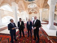 Presidents of Azerbaijan, Uzbekistan, Kyrgyzstan visit first residential complex, Ashaghi Govhar Agha Mosque in Shusha, and tour city (PHOTO/VİDEO)