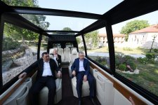 Presidents of Azerbaijan, Uzbekistan, Kyrgyzstan visit first residential complex, Ashaghi Govhar Agha Mosque in Shusha, and tour city (PHOTO/VİDEO)