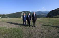 Presidents of Azerbaijan, Uzbekistan, Kyrgyzstan visit first residential complex, Ashaghi Govhar Agha Mosque in Shusha, and tour city (PHOTO/VİDEO)