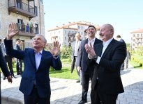 Presidents of Azerbaijan, Uzbekistan, Kyrgyzstan visit first residential complex, Ashaghi Govhar Agha Mosque in Shusha, and tour city (PHOTO/VİDEO)