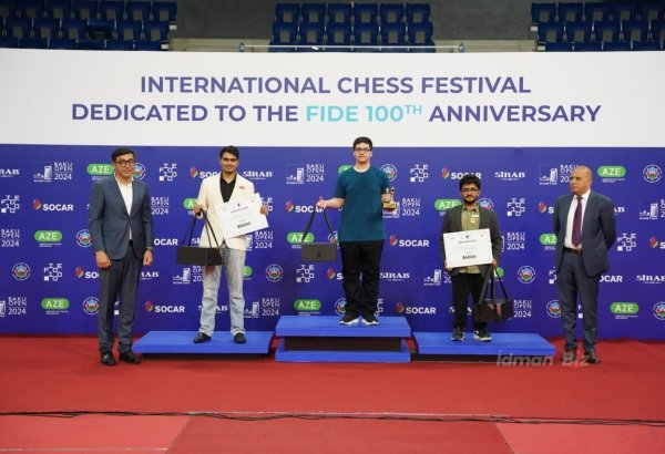 Состоялась церемония закрытия международного шахматного фестиваля Baku Open 2024