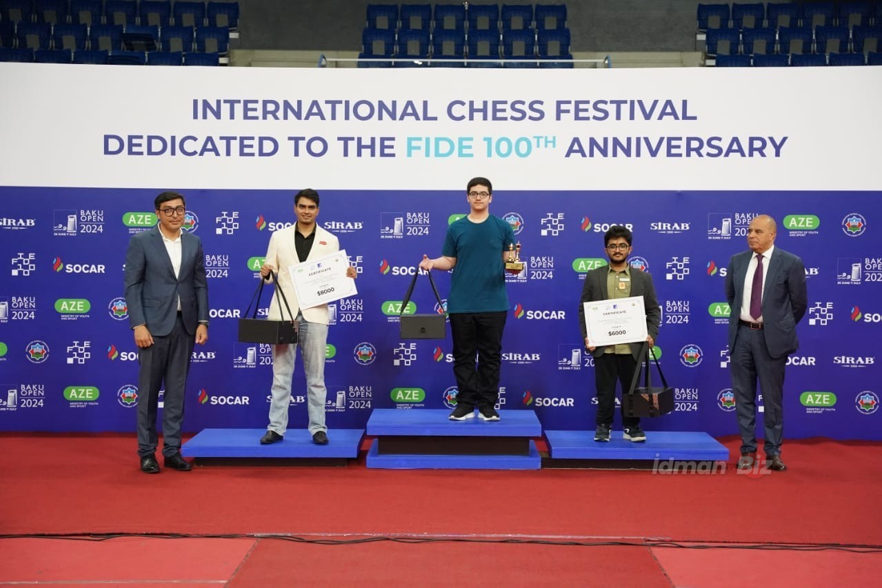 Состоялась церемония закрытия международного шахматного фестиваля Baku Open 2024