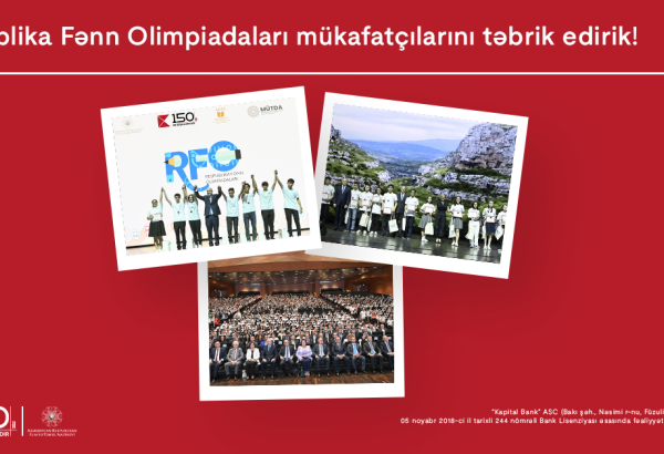 Awards were presented to the winners of the Republican Subject Olympiads held with the support of Kapital Bank