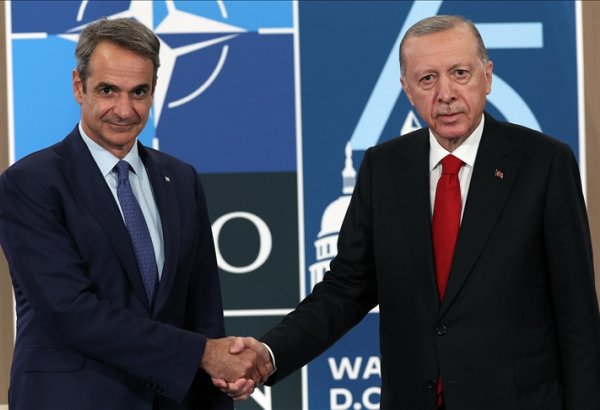 Erdogan, Mitsotakis discuss bilateral relations between Türkiye and Greece