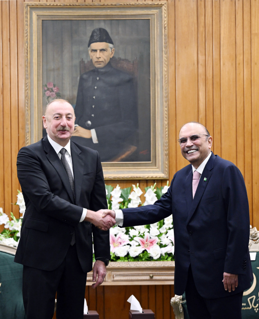 President Ilham Aliyev, President Asif Ali Zardari hold expanded meeting in Islamabad (PHOTO/VIDEO)