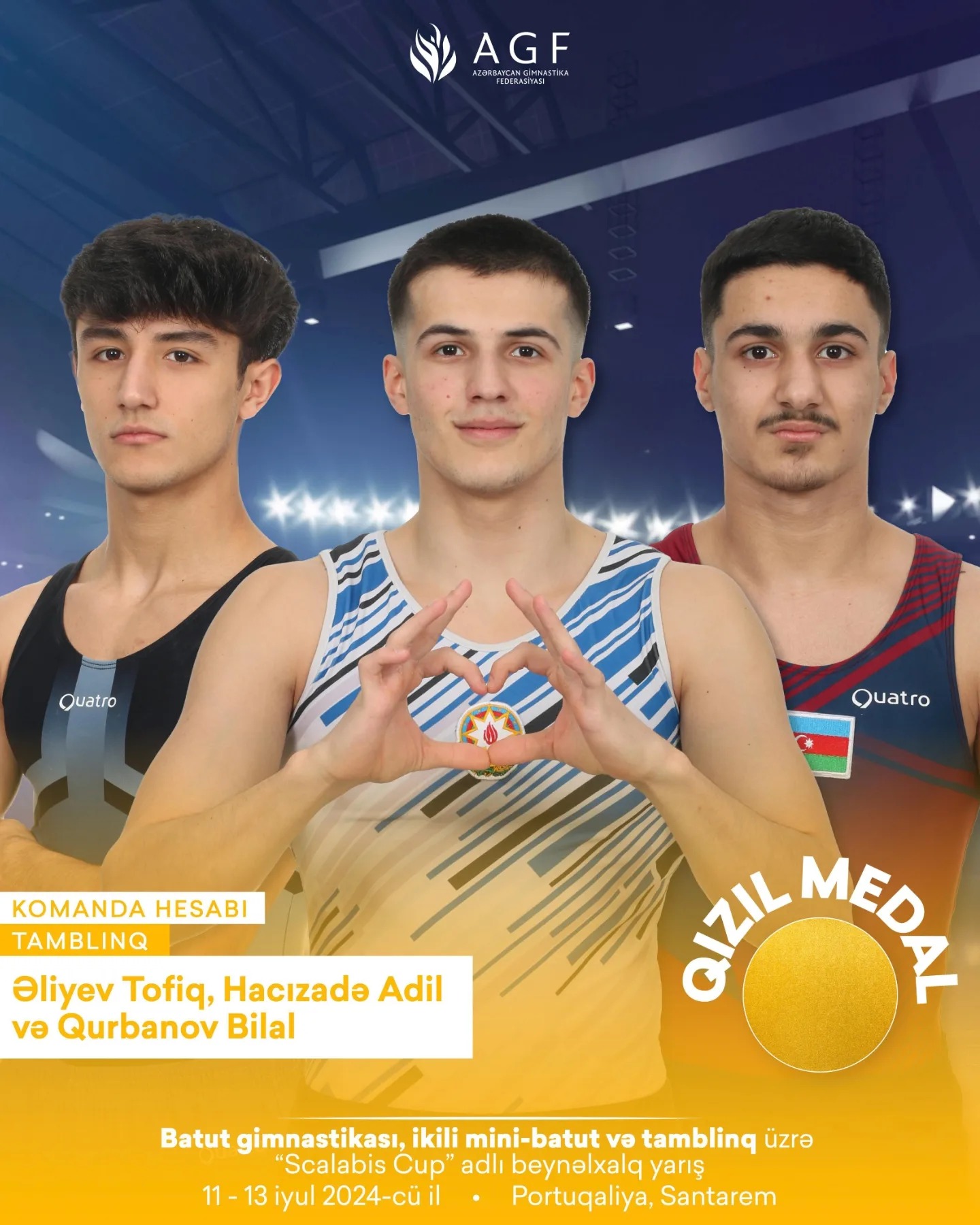 Azerbaijani gymnasts win eight medals in Portugal (PHOTO)