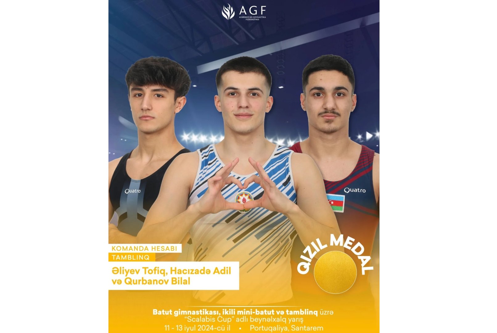 Azerbaijani gymnasts win eight medals in Portugal (PHOTO)