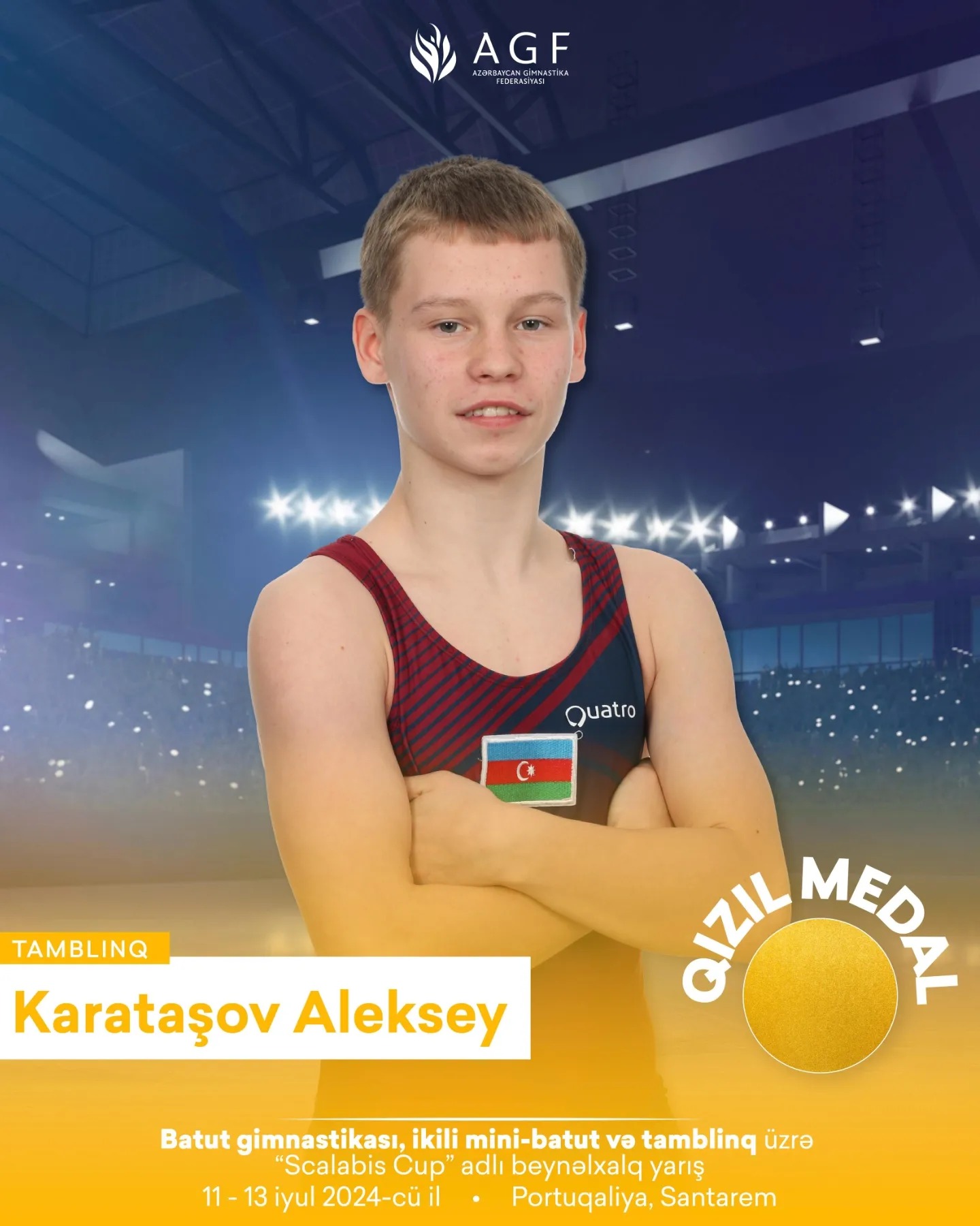 Azerbaijani gymnasts win eight medals in Portugal (PHOTO)