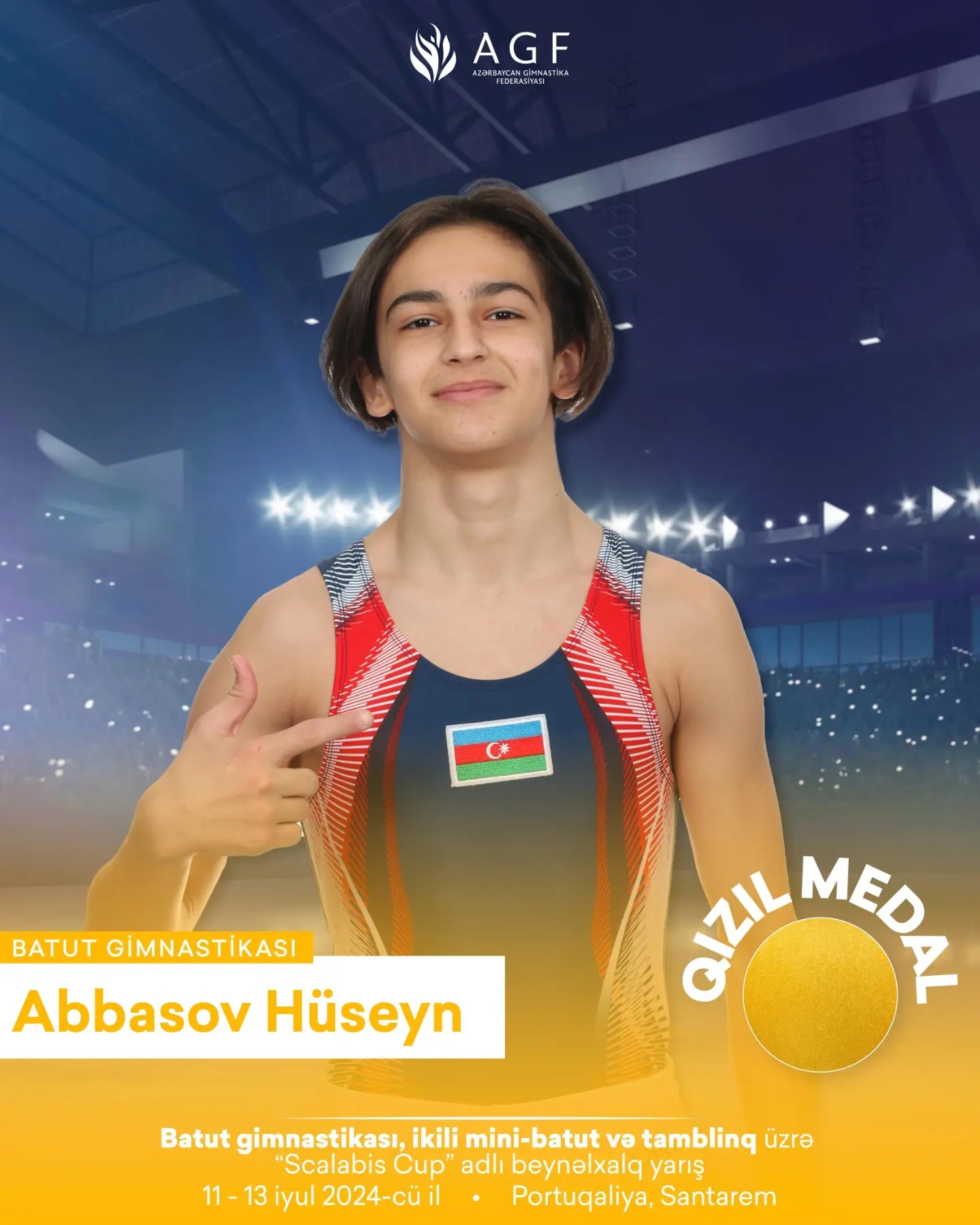 Azerbaijani gymnasts win eight medals in Portugal (PHOTO)