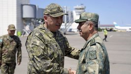 Azerbaijani defense minister visits Kazakhstan (PHOTO)