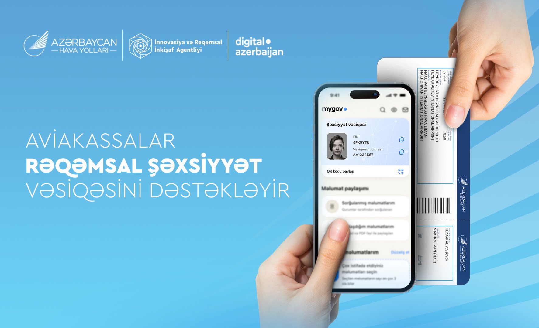 AZAL внедряет цифровые удостоверения личности для приобретения авиабилетов в Нахчыван