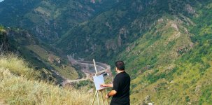 Azerbaijan organizes info tour for creative group of sculptors, artists in Kalbajar (PHOTO)