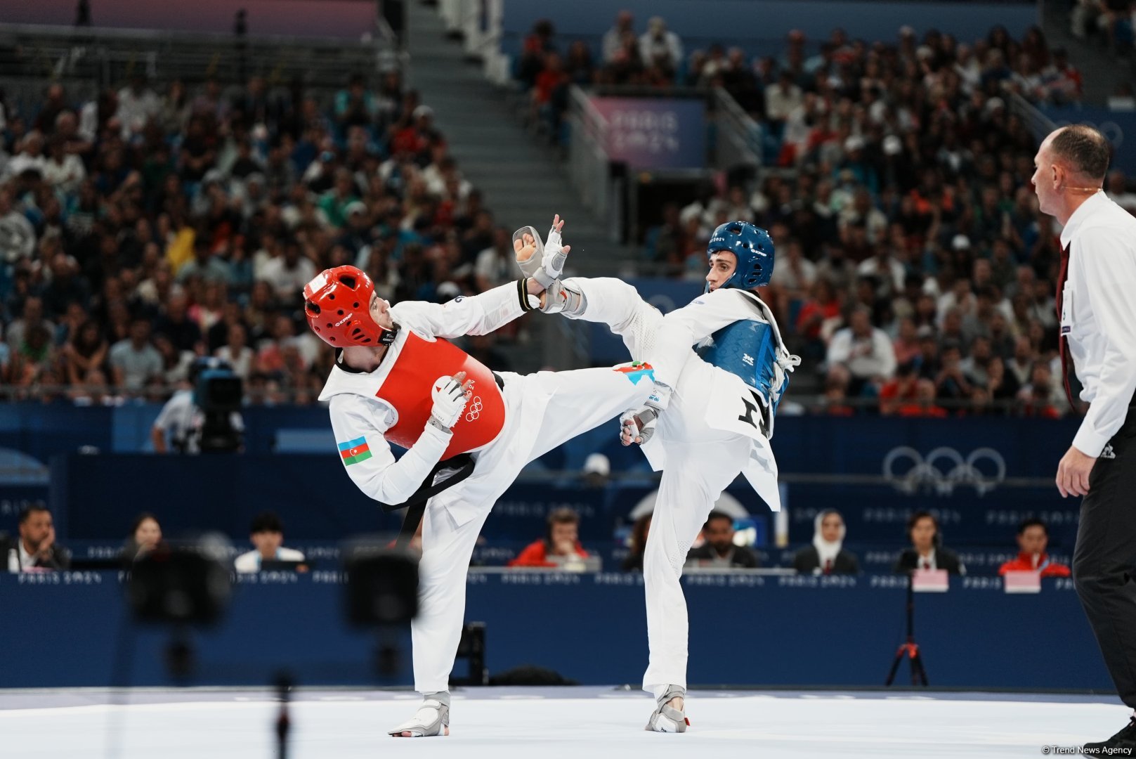 Azerbaijani taekwondo athlete kicks it up notch getting to 1/4 finals in Paris (PHOTO)