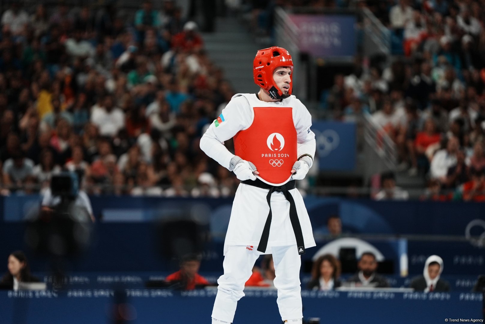 Azerbaijani taekwondo athlete kicks it up notch getting to 1/4 finals in Paris (PHOTO)