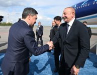 Президент Ильхам Алиев прибыл с визитом в Казахстан (ФОТО/ВИДЕО)