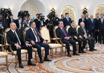 Президент Ильхам Алиев принял участие в церемонии награждения Президента Узбекистана Шавката Мирзиёева в Астане (ВИДЕО/ФОТО)