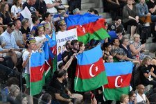 Азербайджанские гимнастки выполнили второе упражнение в квалификации группового многоборья на Олимпиаде в Париже (ФОТО)