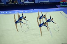 Команда Азербайджана в групповых упражнениях по художественной гимнастике начала выступление в финале на Олимпиаде в Париже (ФОТО)