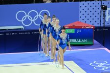 Команда Азербайджана в групповых упражнениях по художественной гимнастике начала выступление в финале на Олимпиаде в Париже (ФОТО)