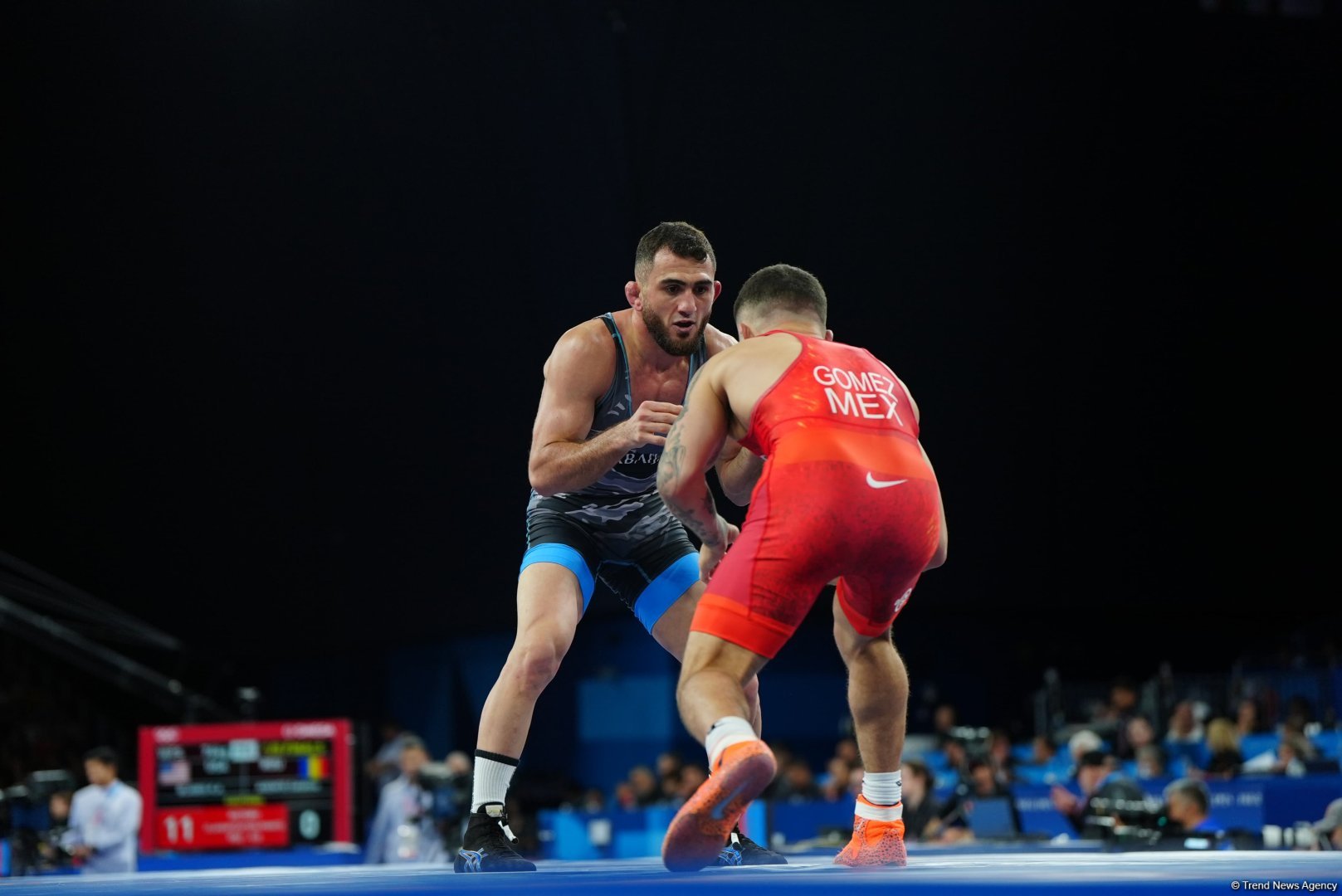 Азербайджанский борец Гаджи Алиев вышел в 1/4 финала на Олимпийских играх в Париже (ФОТО)