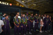 Azerbaijani team successfully performed at Olympic Games returns home (PHOTO/VIDEO)