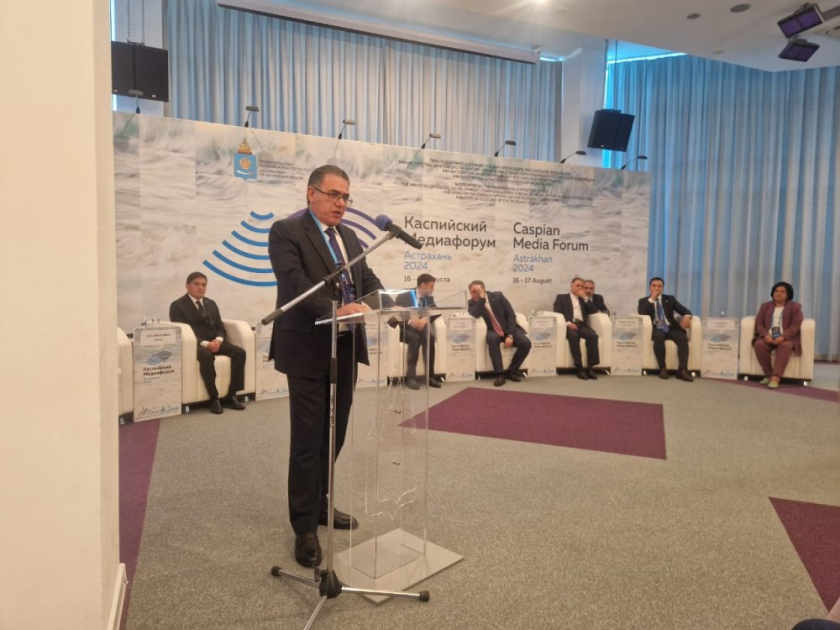 Azerbaijani delegation takes part in IX Caspian Media Forum in Russia's Astrakhan (PHOTO)