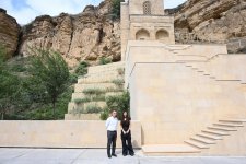 VP of Heydar Aliyev Foundation Leyla Aliyeva gets acquainted with work carried out on historical monuments in Shamakhi (PHOTO)