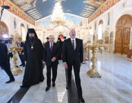 President Ilham Aliyev and President Vladimir Putin visit Holy Myrrhbearers Cathedral in Baku (PHOTO/VIDEO)