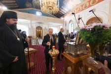 President Ilham Aliyev and President Vladimir Putin visit Holy Myrrhbearers Cathedral in Baku (PHOTO/VIDEO)