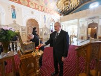 President Ilham Aliyev and President Vladimir Putin visit Holy Myrrhbearers Cathedral in Baku (PHOTO/VIDEO)
