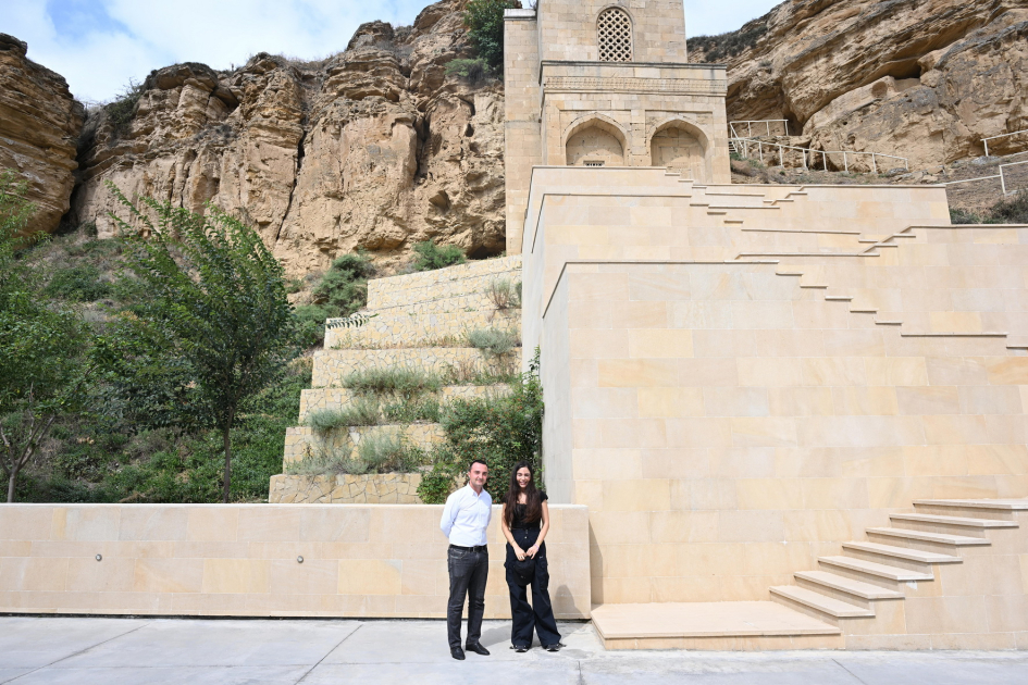 VP of Heydar Aliyev Foundation Leyla Aliyeva gets acquainted with work carried out on historical monuments in Shamakhi (PHOTO)
