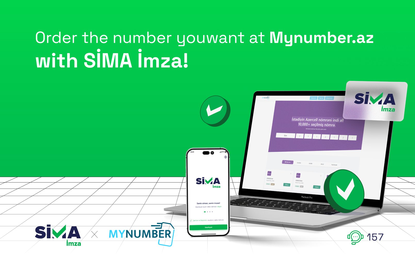 Order your number on Mynumber.az with “SİMA İmza”!